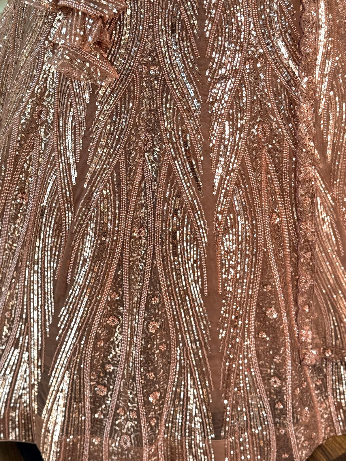 Rose Gold color Hand Embroidery work Designer Lehenga Choli for Wedding Function BL1701