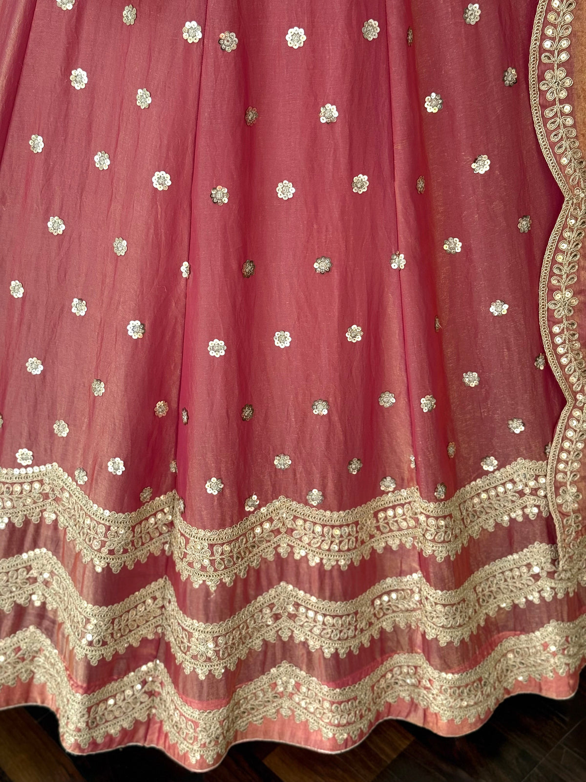 Dusty Pink color Designer Sequence Embroidery work Lehenga choli BL1702