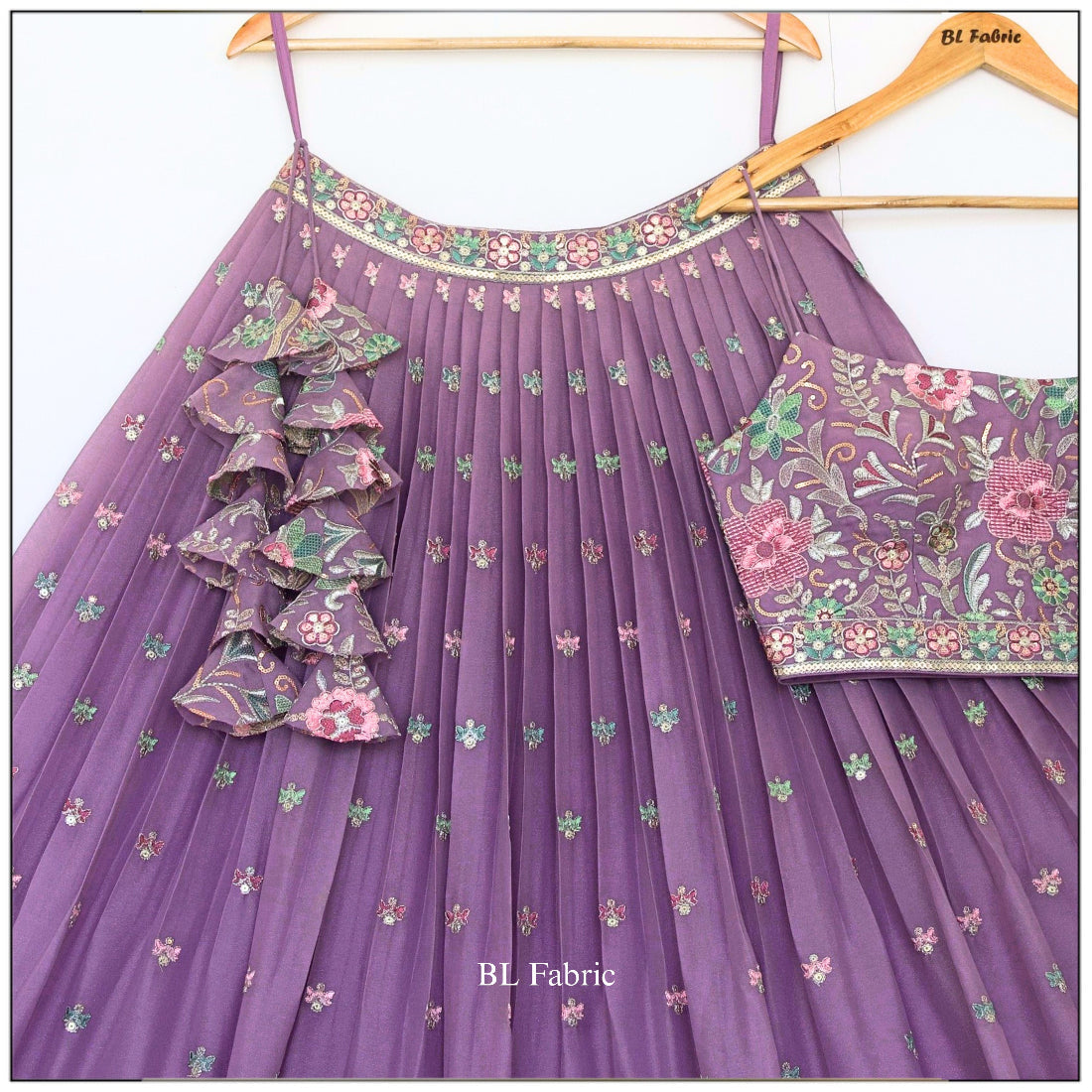 Rosy Purple color Sequence Embroidery Designer Lehenga Choli BL1530