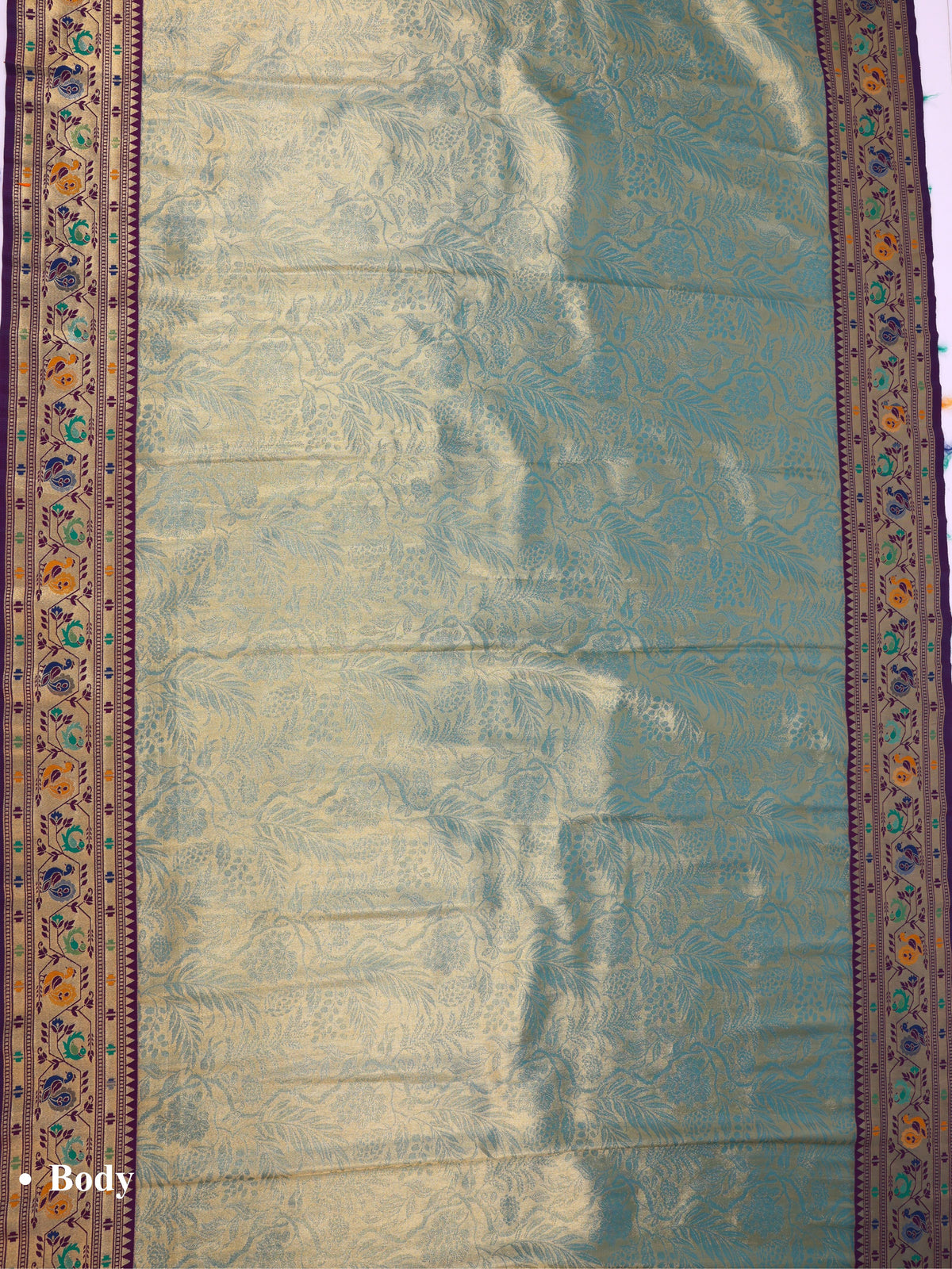Skyblue color Kanjivaram work Designer Saree BLS1005_Skyblue