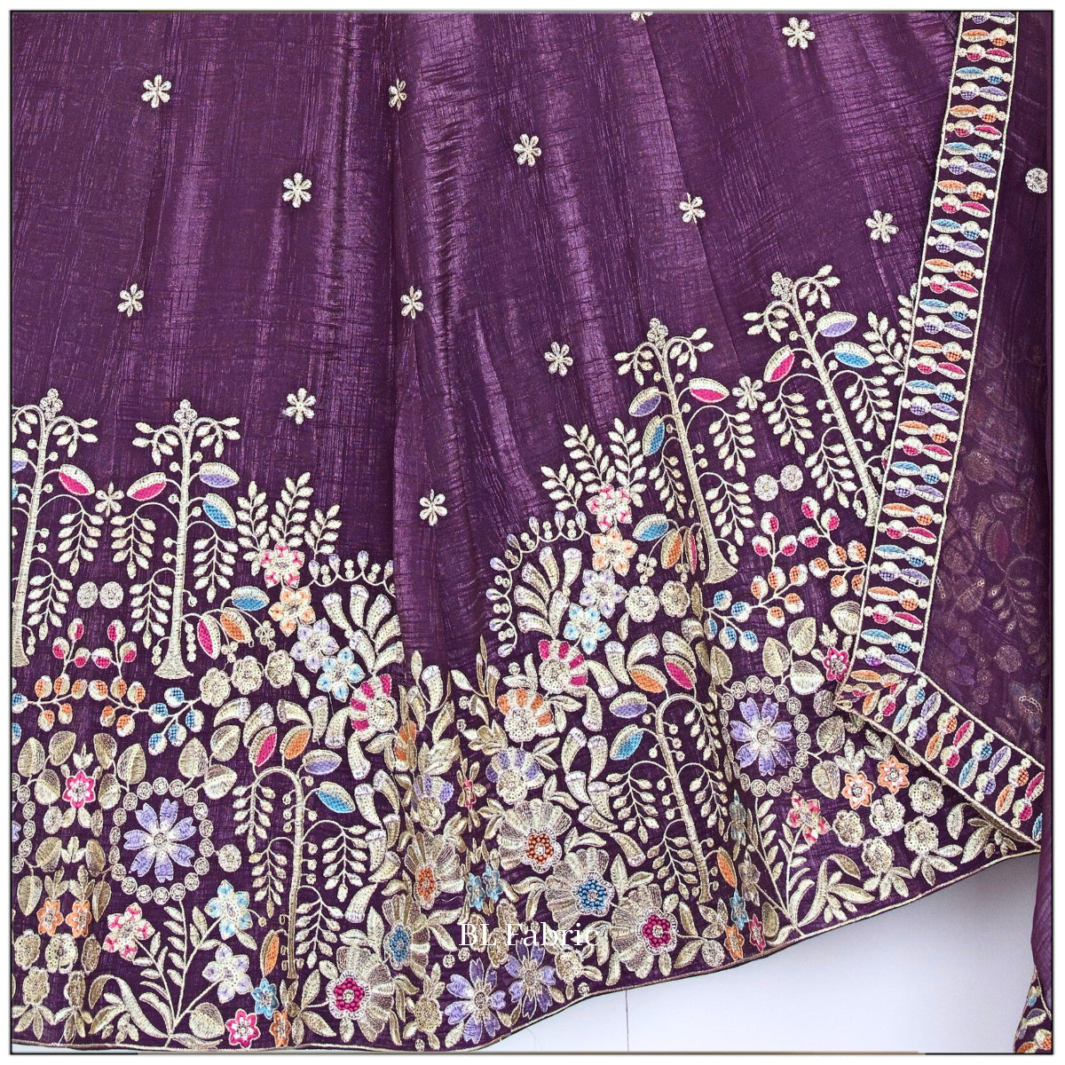 Rosy Purple color Sequence Thread Embroidery work Designer Lehenga Choli for Any Function BL1515