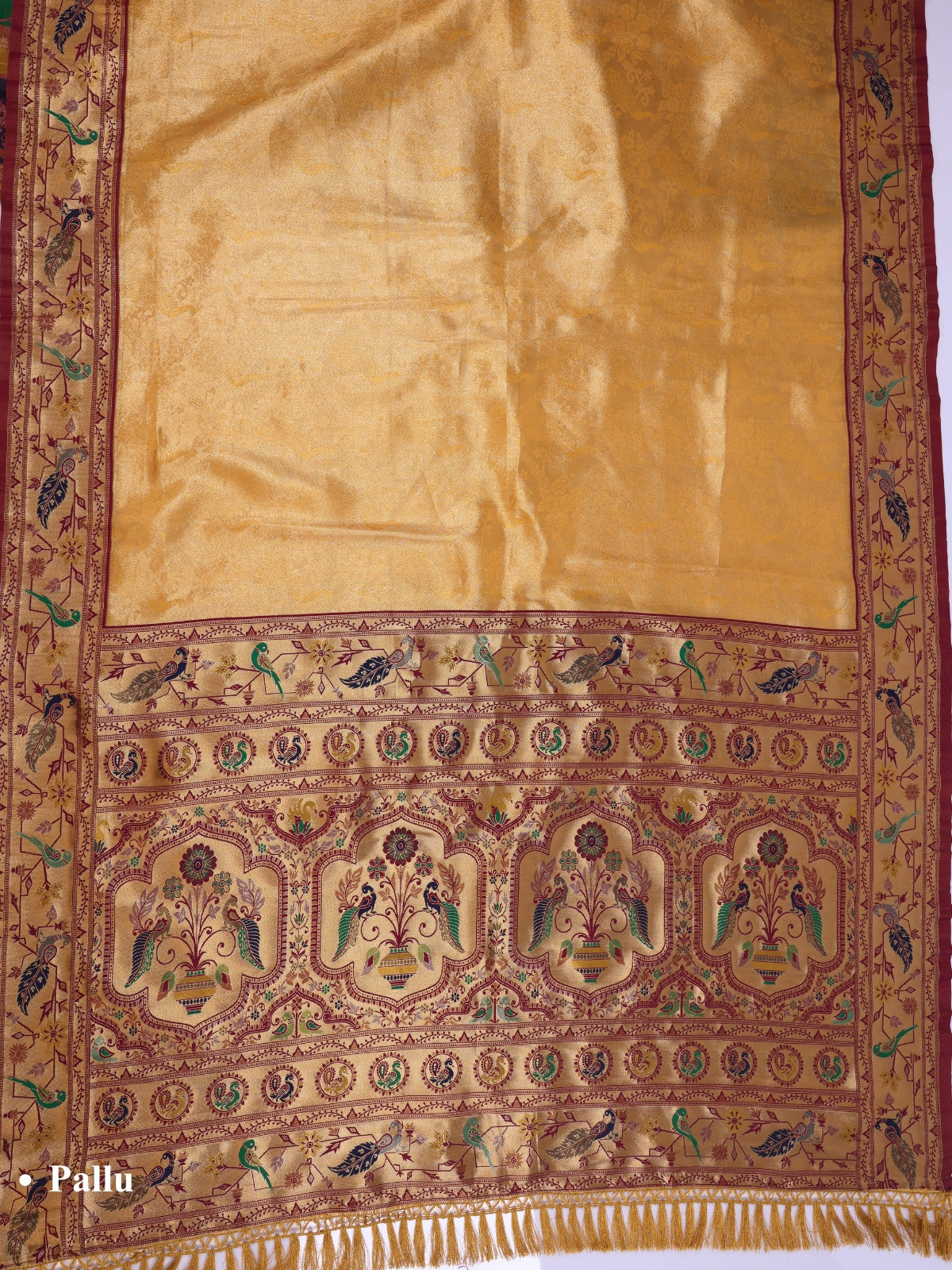 Yellow color Kanjivaram work Designer Saree BLS1006_Yellow