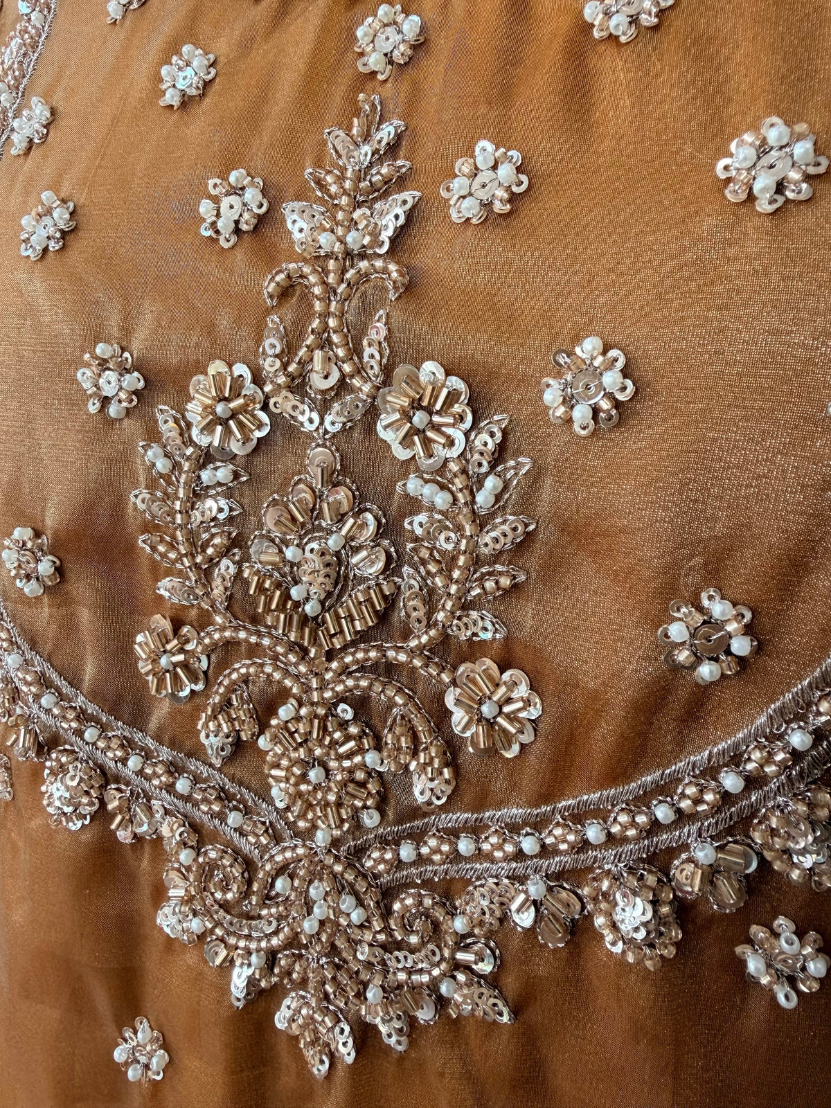 Golden color Bids Embroidery work Sharara set BLS125