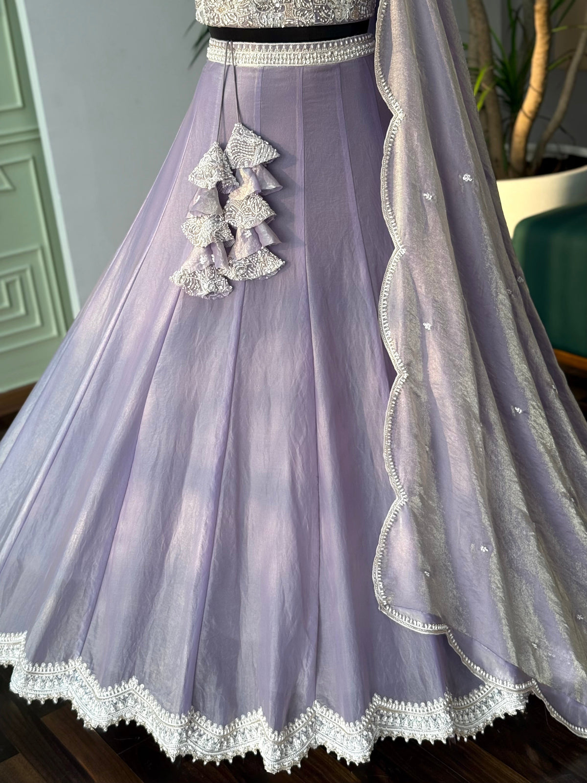 Pastal Purple color Bids Embroidery work Designer Lehenga Choli BL1655