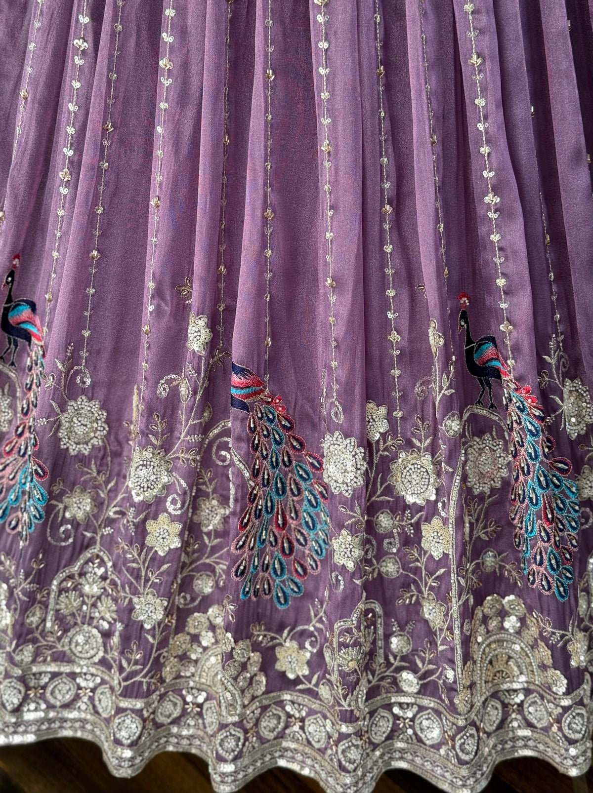Mauve Purple color Bids Embroidery work Designer Lehenga Choli BL1673