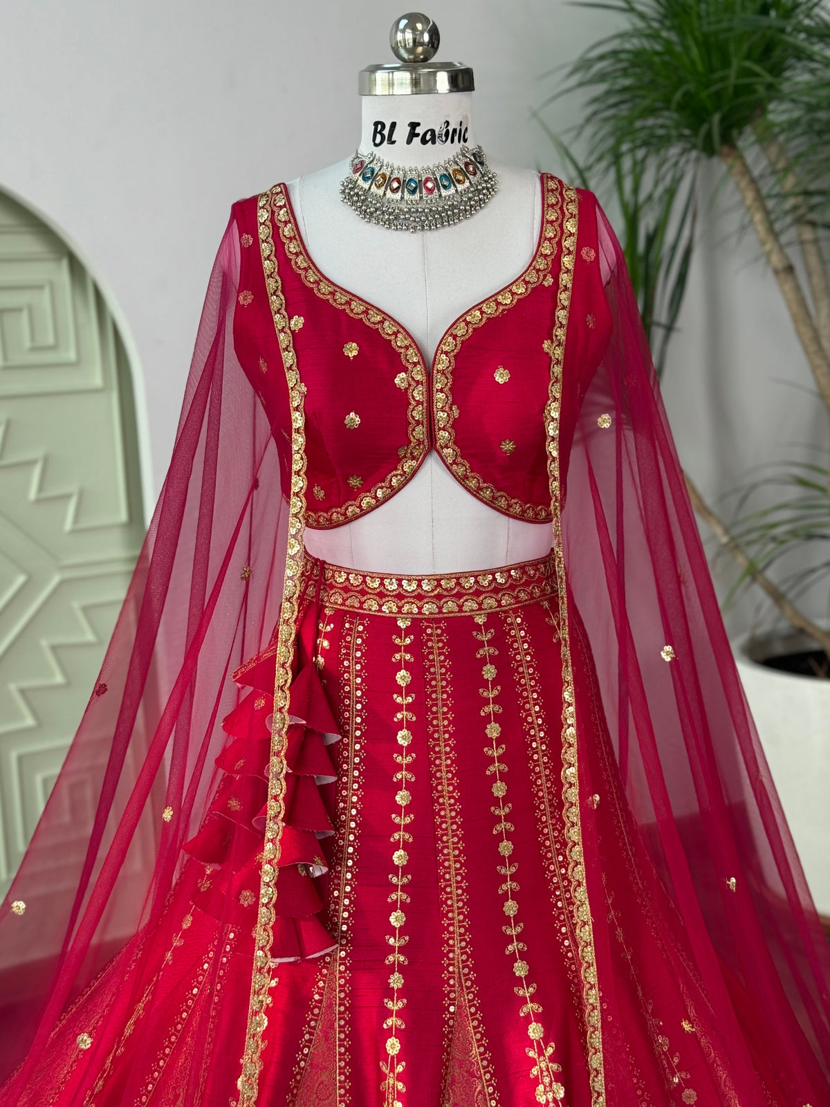 Pink color Jacard and Embroidery work Designer Lehenga Choli BL1667