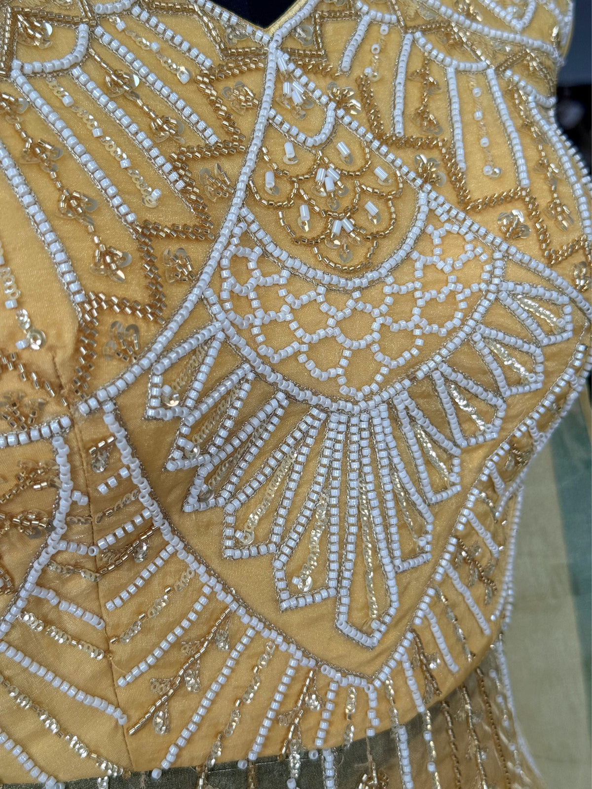 Yellow color Bids Embroidery work Sharara set BLS109