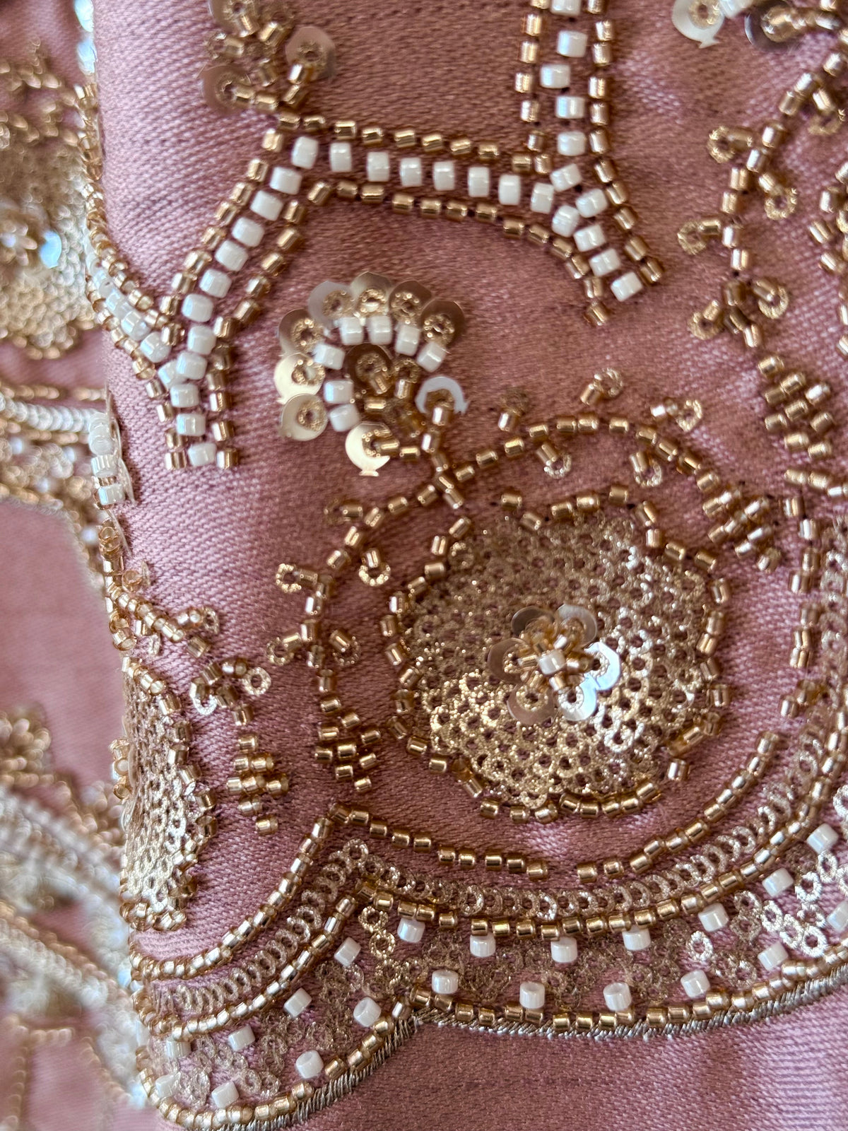 Dusty Rose Pink color Designer Bids Embroidery work Lehenga choli BL1725