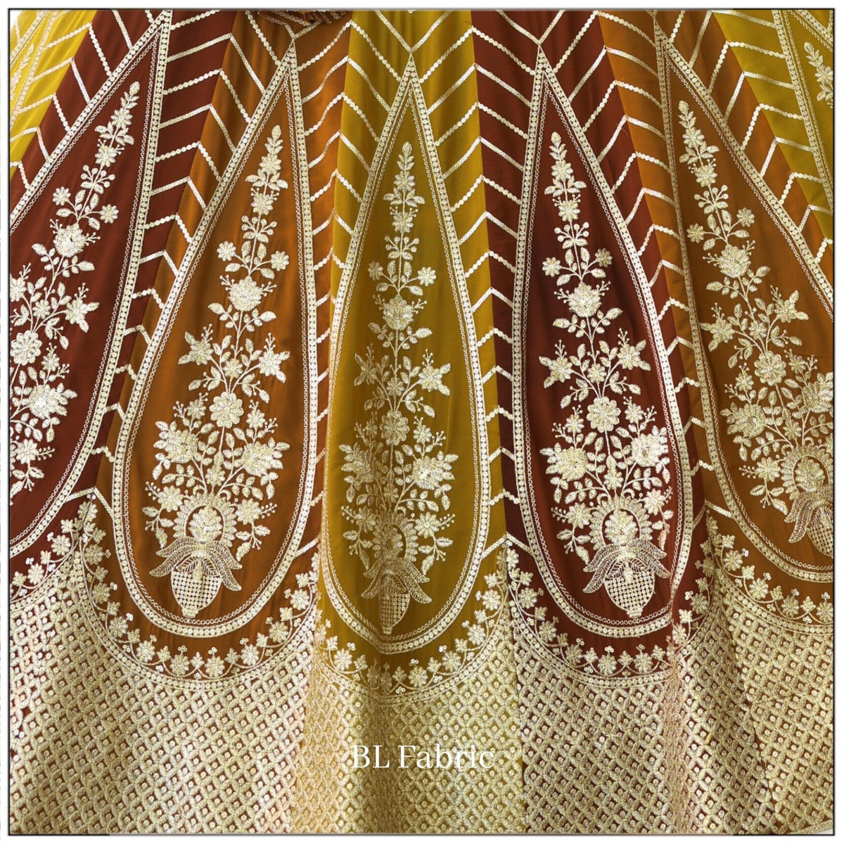 Multi color Sequence & Zari Embroidery work Designer Lehenga Choli for Wedding Function BL1349