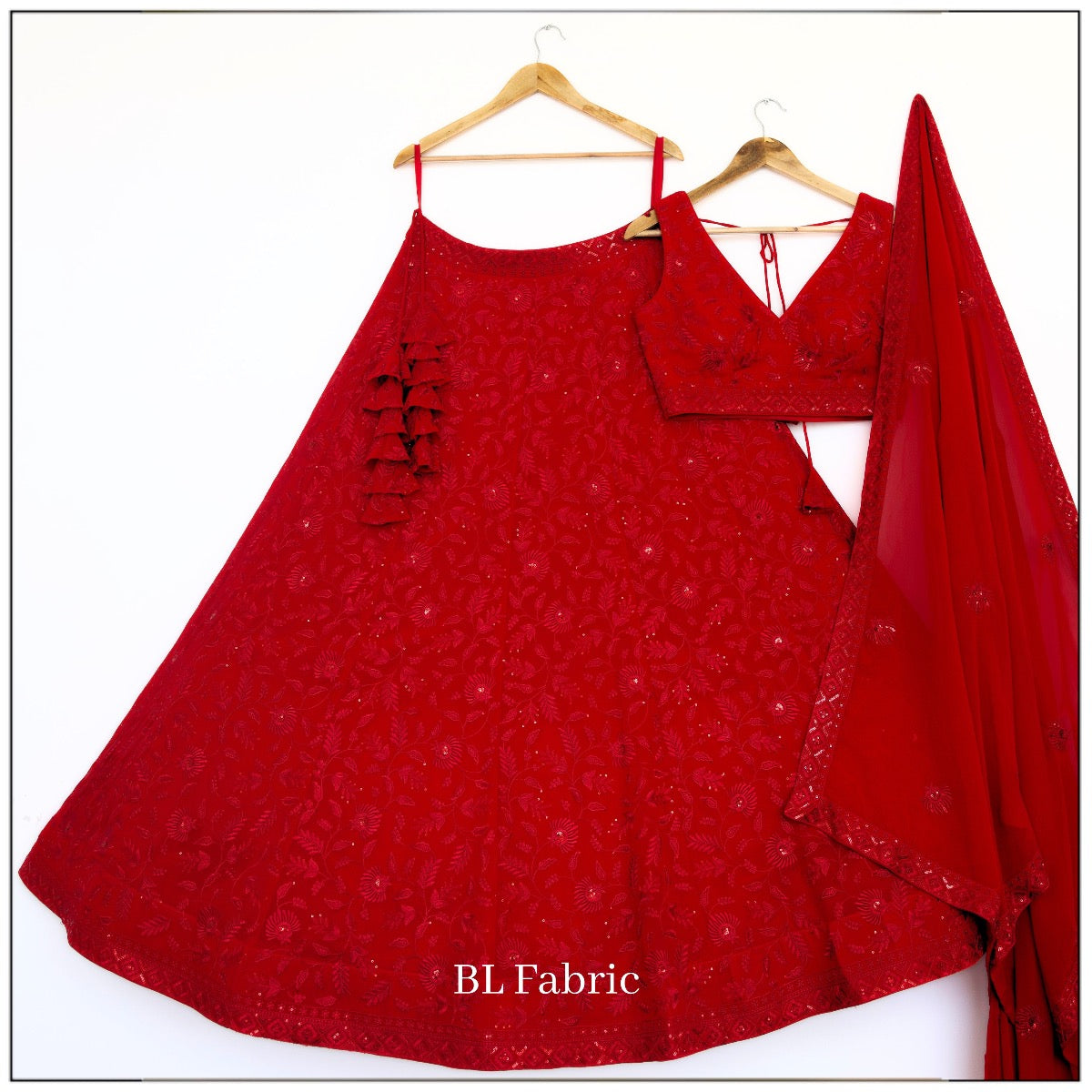 Red color Georgette Embroidery work Designer Lehenga Choli for Any Function BL1370