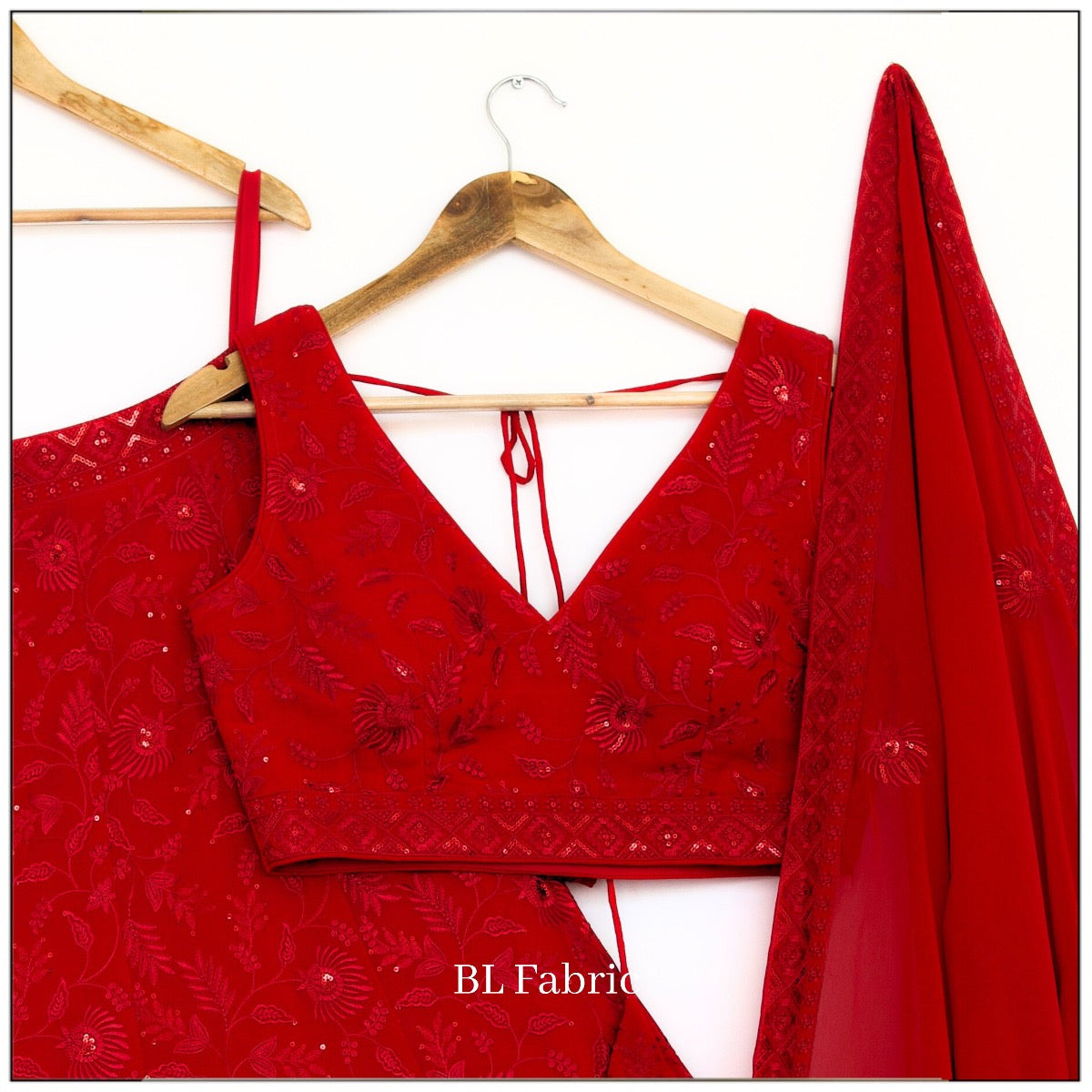Red color Georgette Embroidery work Designer Lehenga Choli for Any Function BL1370