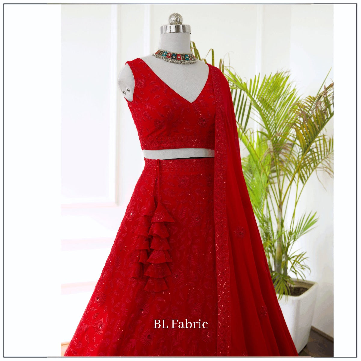 Red color Georgette Embroidery work Designer Lehenga Choli for Any Function BL1370