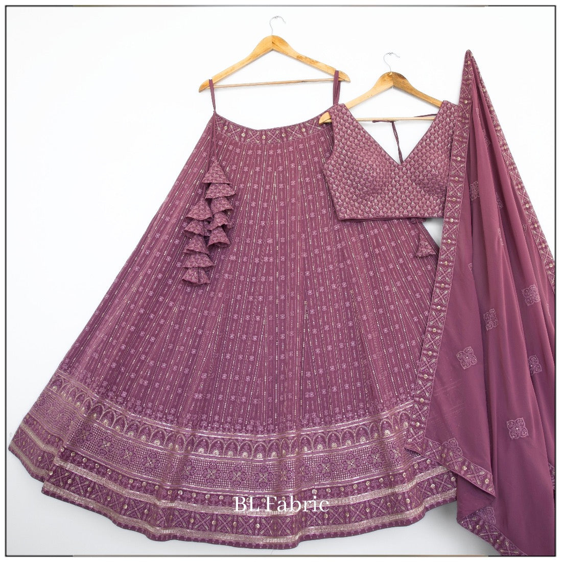 Rosy Brown color Sequence & Embroidery work Designer Lehenga Choli for Wedding Function BL1375
