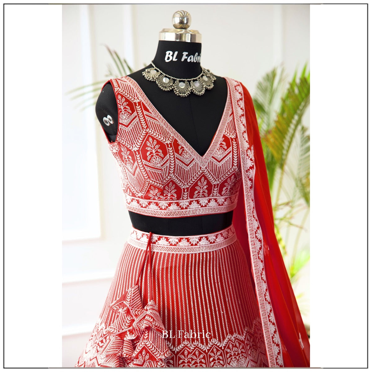 Orange color Thread Embroidery work Designer Lehenga Choli for Any Function BL1379