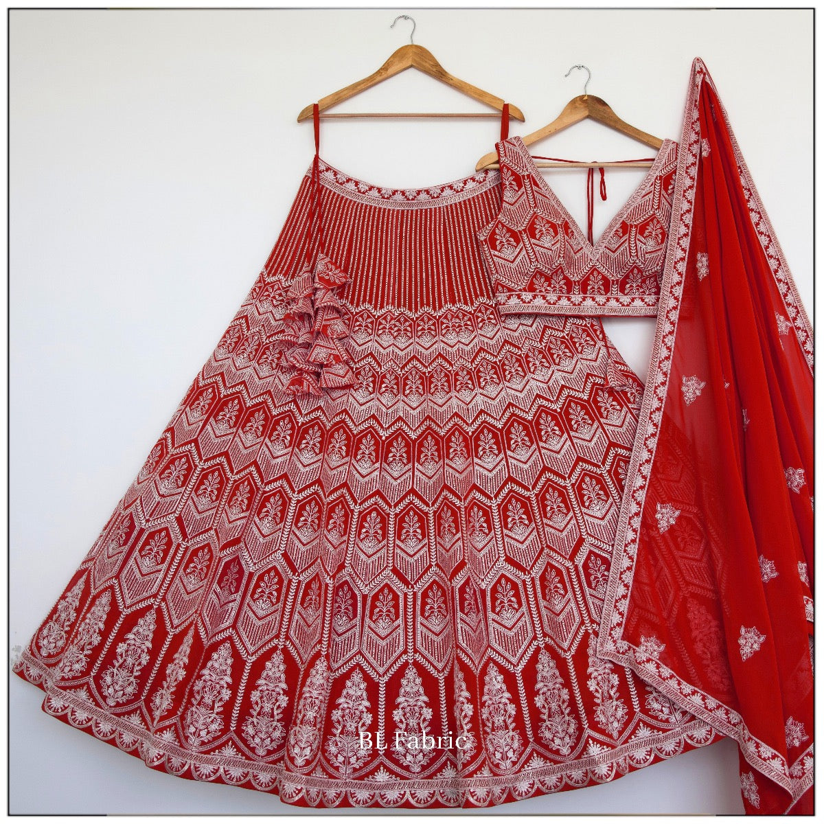Orange color Thread Embroidery work Designer Lehenga Choli for Any Function BL1379