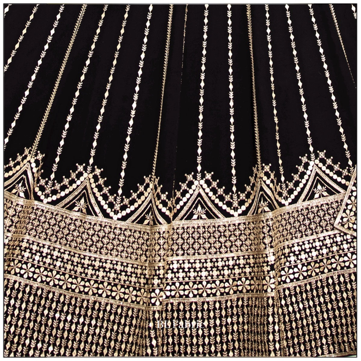 Black color Sequence Embroidery work Designer Lehenga Choli for Wedding Function BL1393