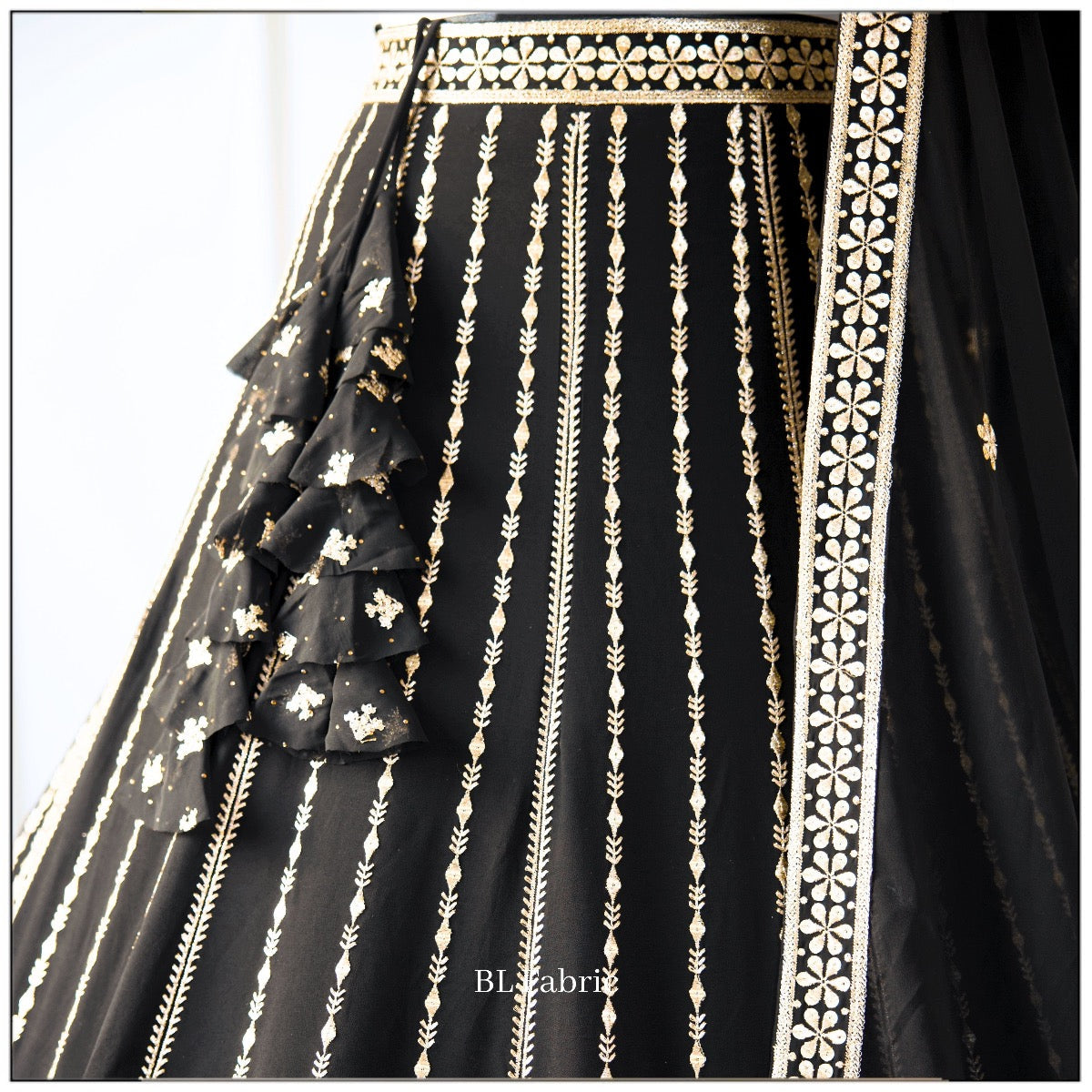Black color Sequence Embroidery work Designer Lehenga Choli for Wedding Function BL1393