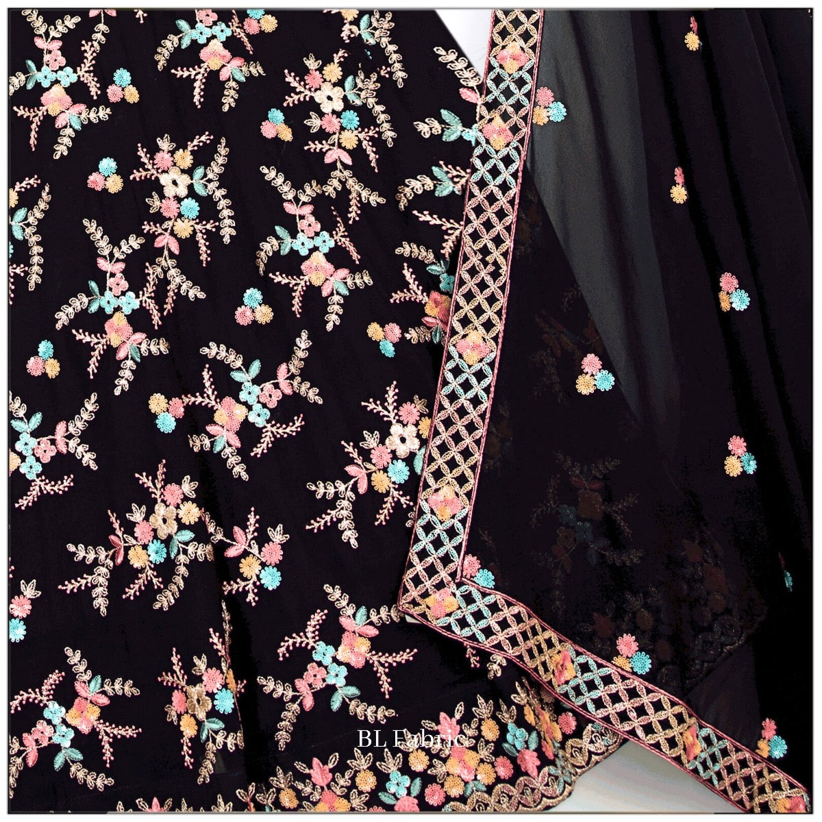 Black color Embroidery & Sequence work Designer Lehenga Choli for Any Function BL1412