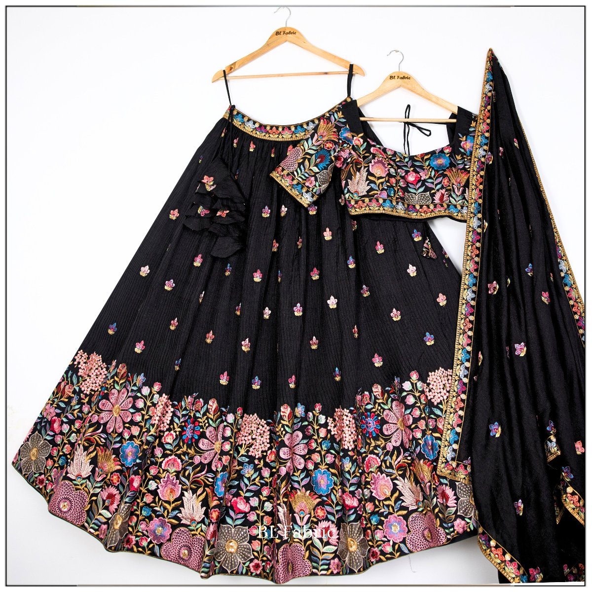 Black color Sequence Embroidery work Designer Lehenga choli for Wedding Function BL1440