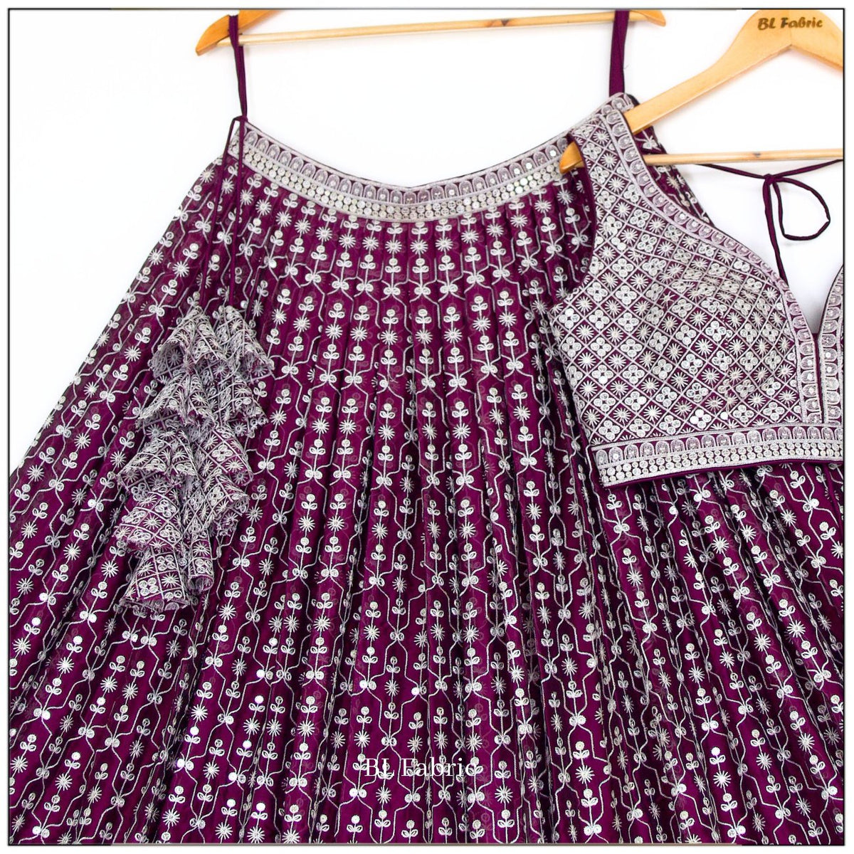 Purple color Sequence Embroidery work Designer Lehenga choli for Wedding Function BL1439