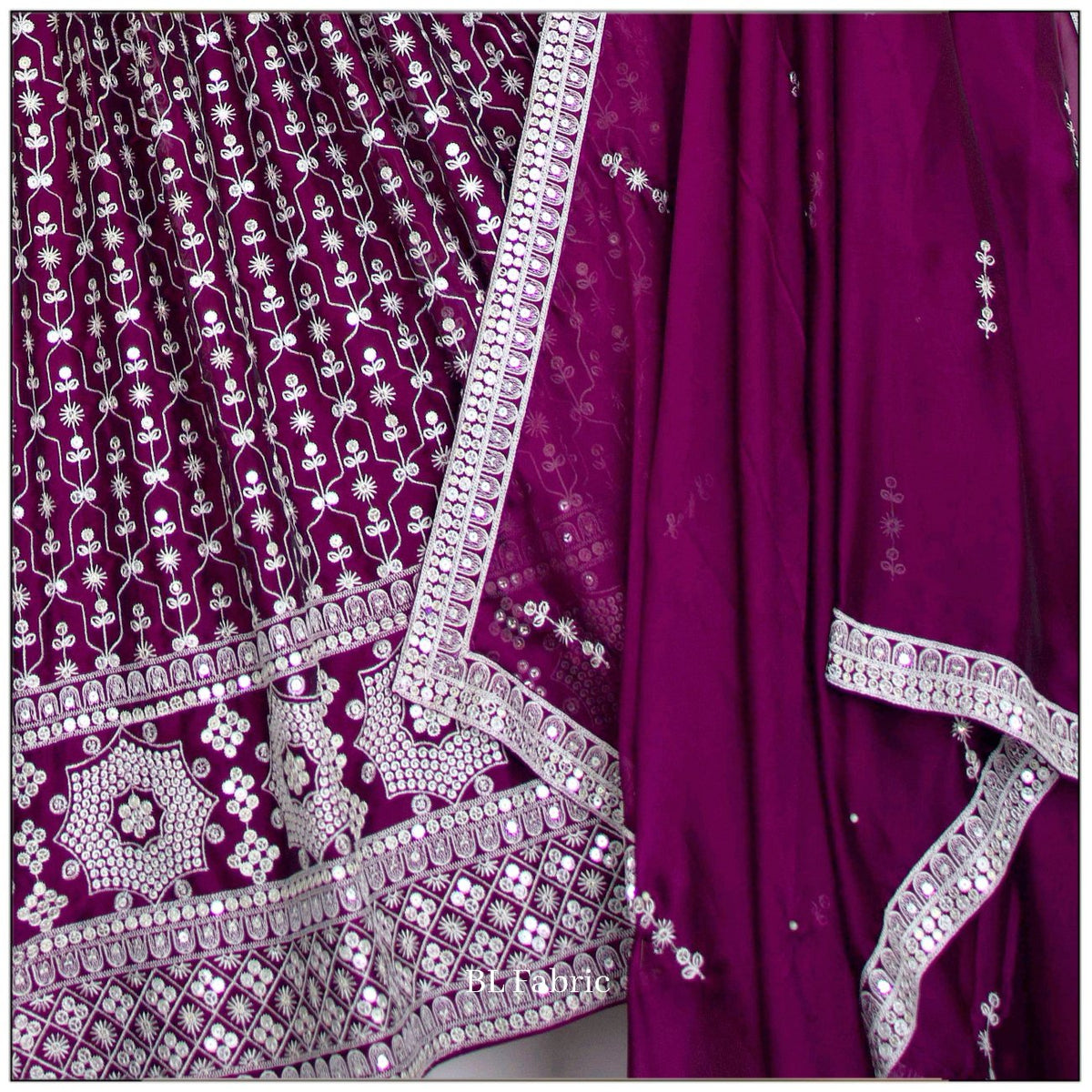 Purple color Sequence Embroidery work Designer Lehenga choli for Wedding Function BL1439