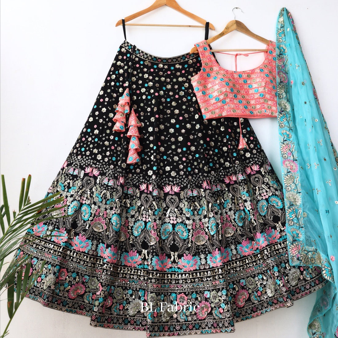 Black color Embroidery & Sequence work Designer Lehenga Choli for Wedding Function BL1250
