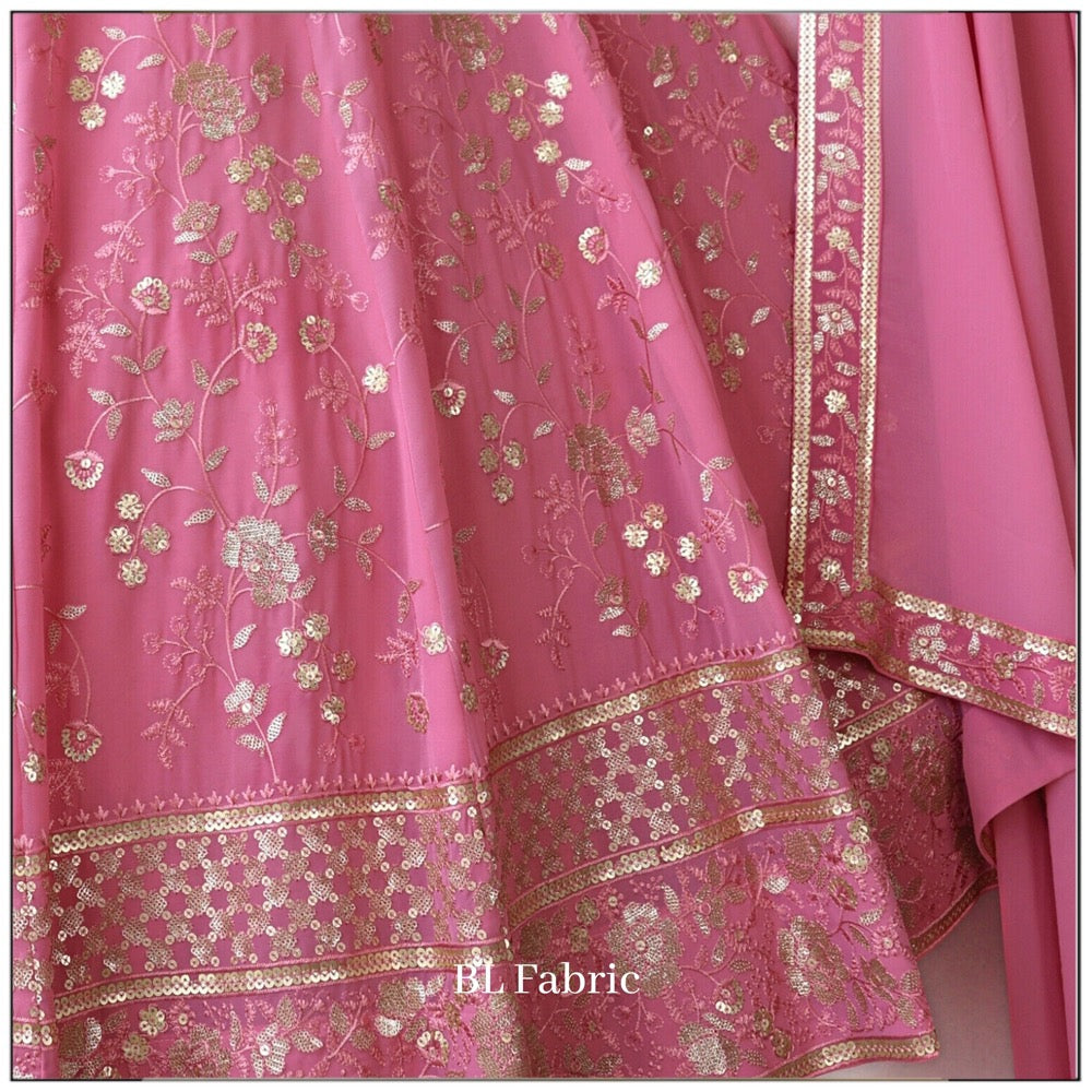 Light Pink color Embroidery & Sequence work Designer Lehenga Choli BL1253
