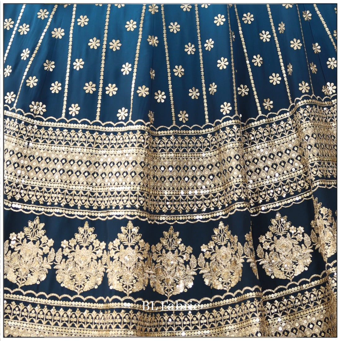 Shadding Firozi color Sequence Thread work Designer Wedding Lehenga Choli For Wedding Function BL1292