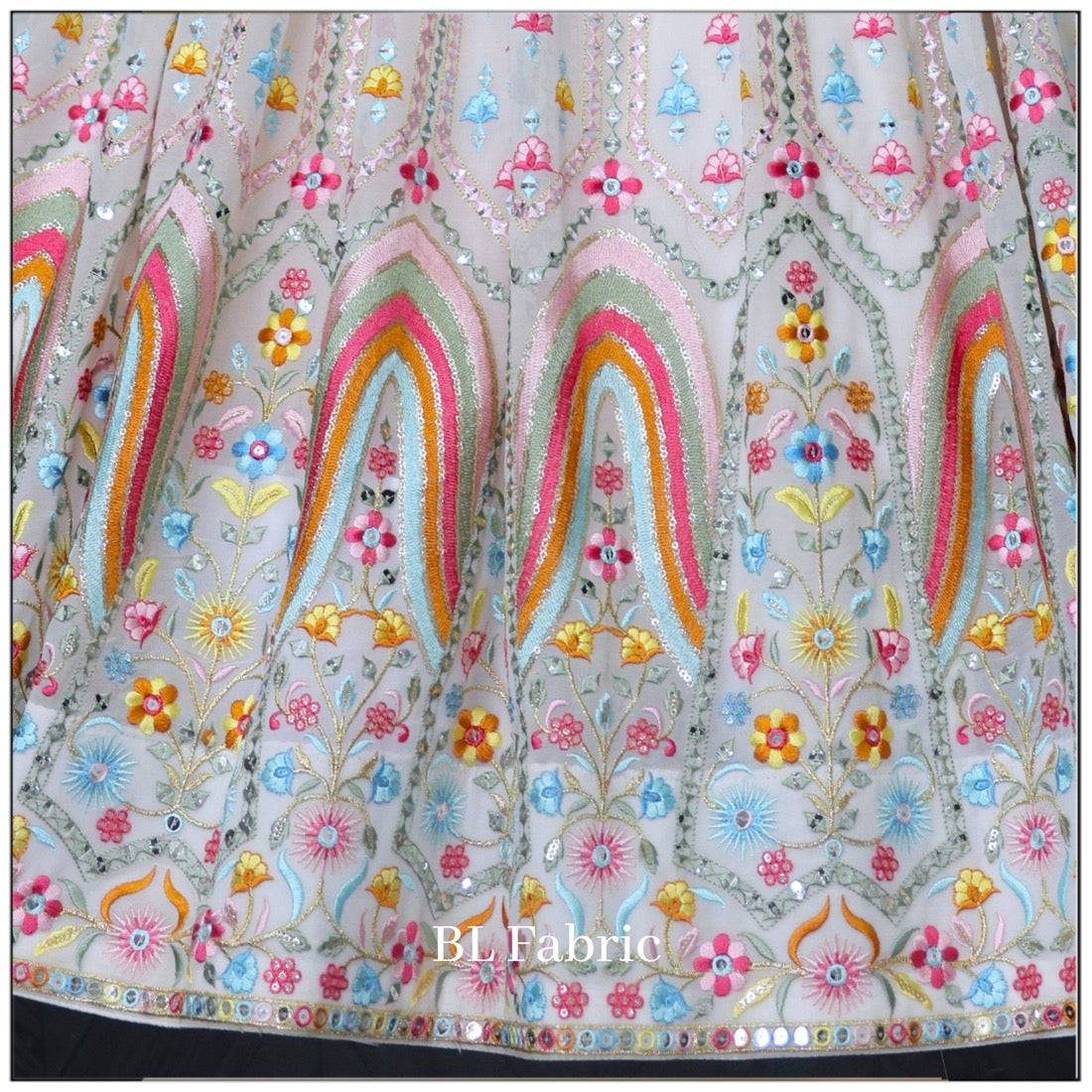 White color Embroidery & Sequence work Designer Lehenga Choli BL1221