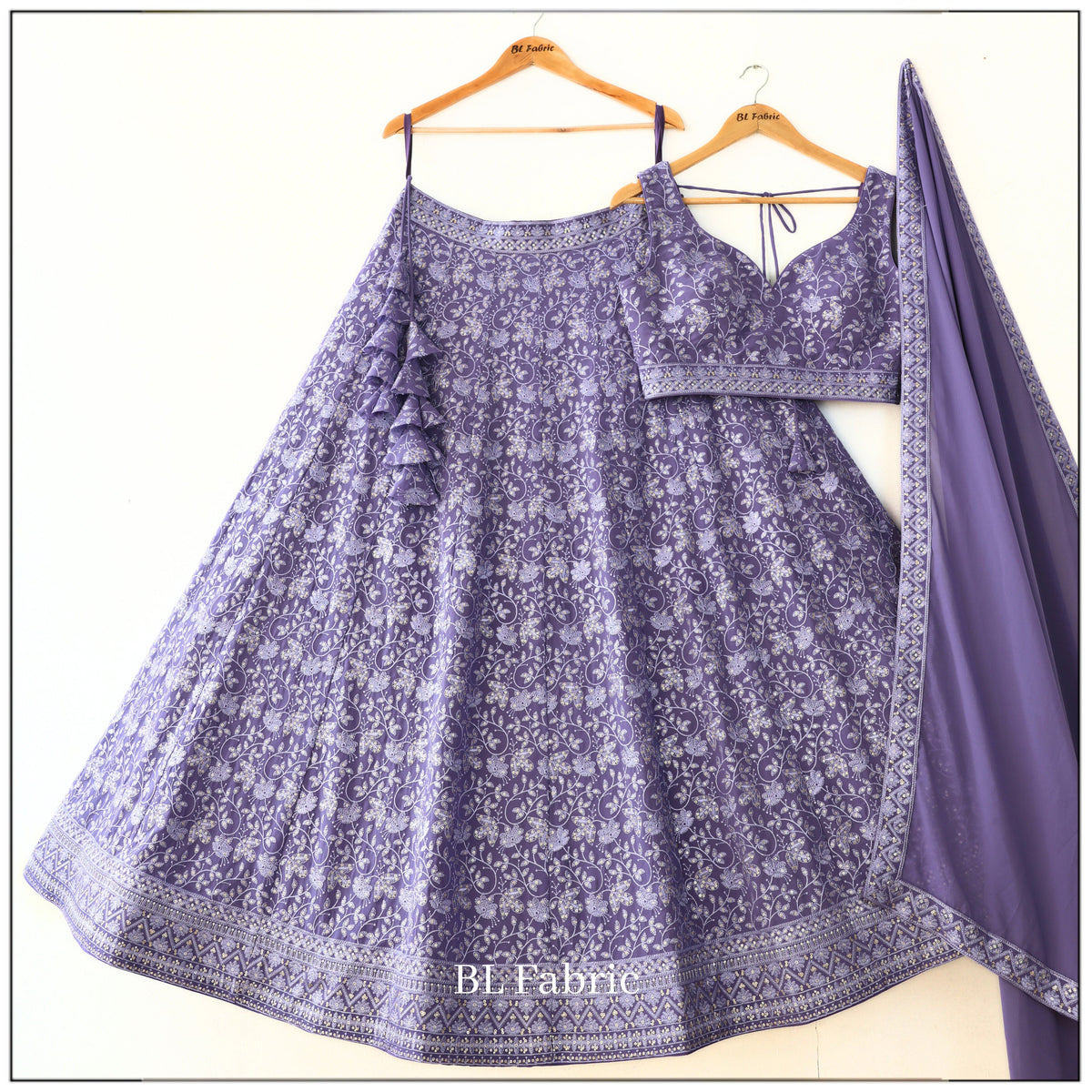 Rosy Purple color Sequence & Thread Embroidery work Designer Wedding Lehenga Choli BL1325