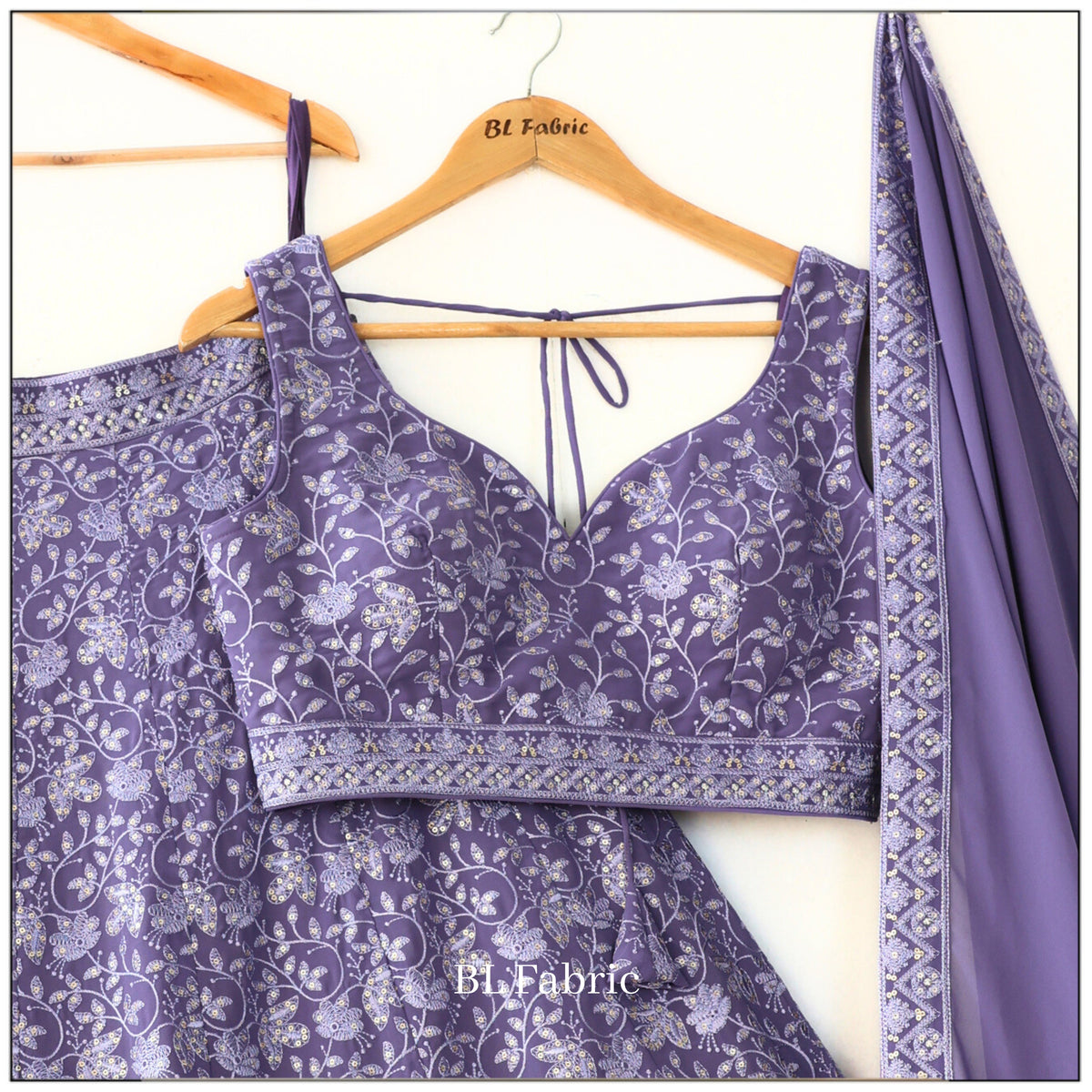 Rosy Purple color Sequence & Thread Embroidery work Designer Wedding Lehenga Choli BL1325