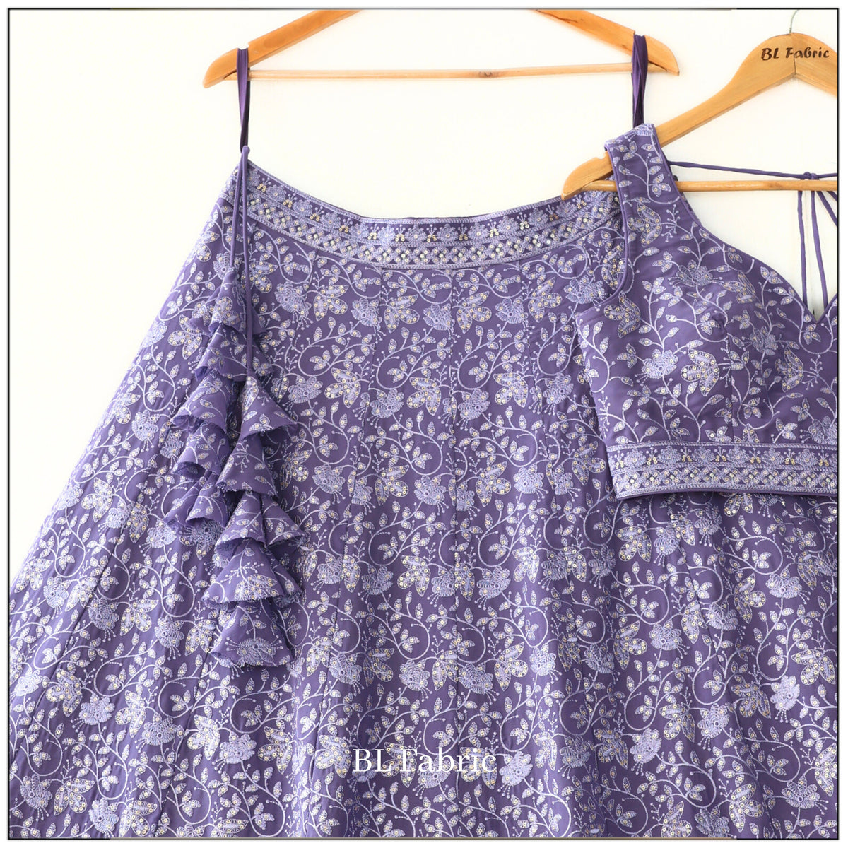 Rosy Purple color Sequence & Thread Embroidery work Designer Wedding Lehenga Choli BL1325