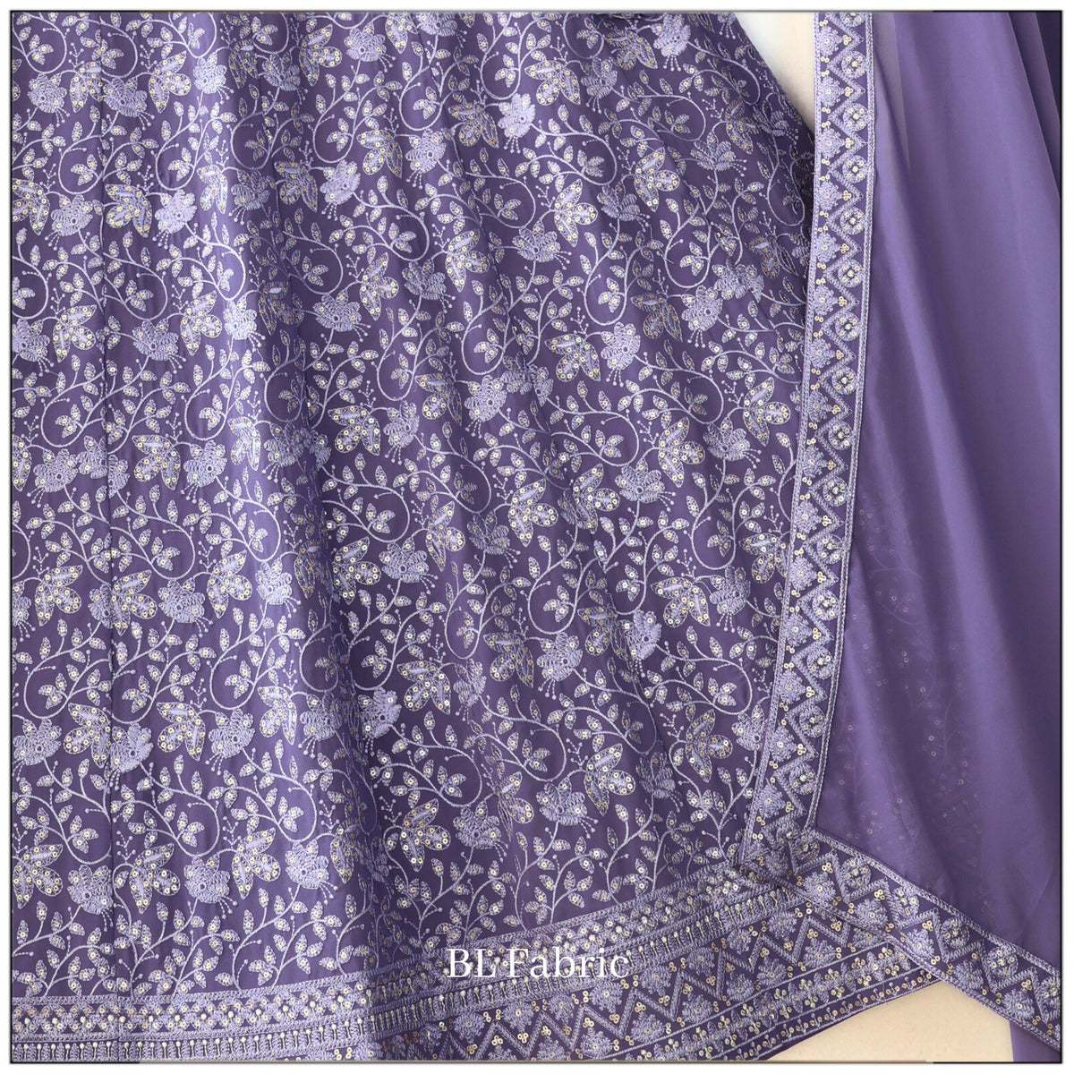 Rosy Purple color Sequence & Thread Embroidery work Designer Wedding Lehenga Choli BL1325