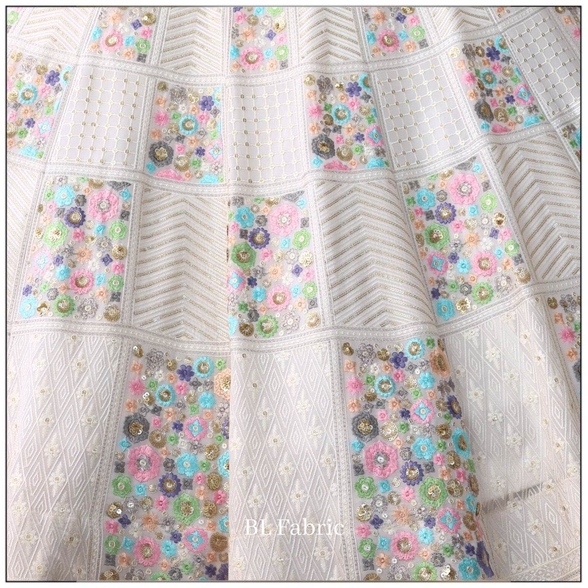 White color Sequence Zari work Designer Wedding Lehenga Choli For Wedding Function BL1342