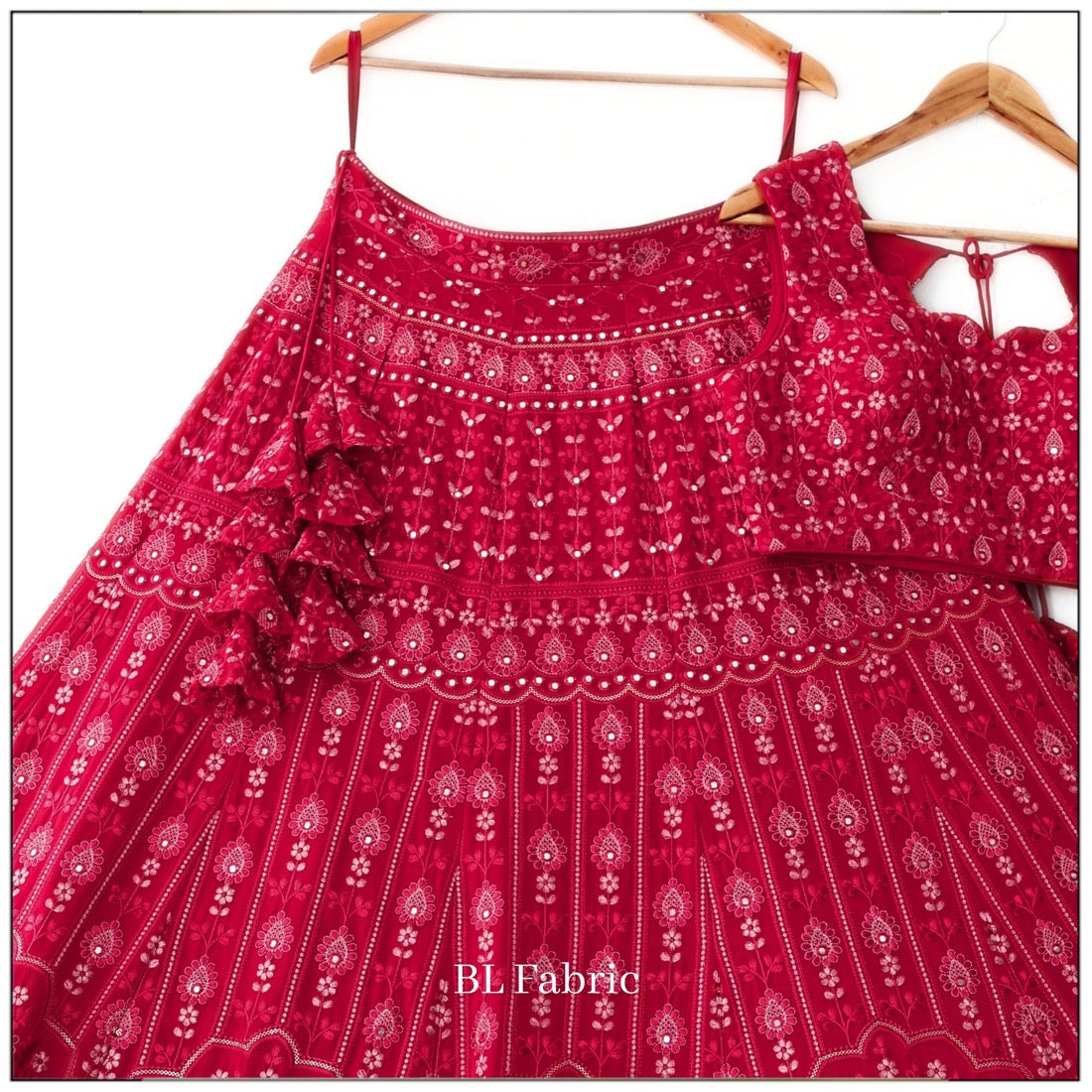 Pink color Mirror & Thread work Designer Wedding Lehenga Choli For Wedding Function BL1344