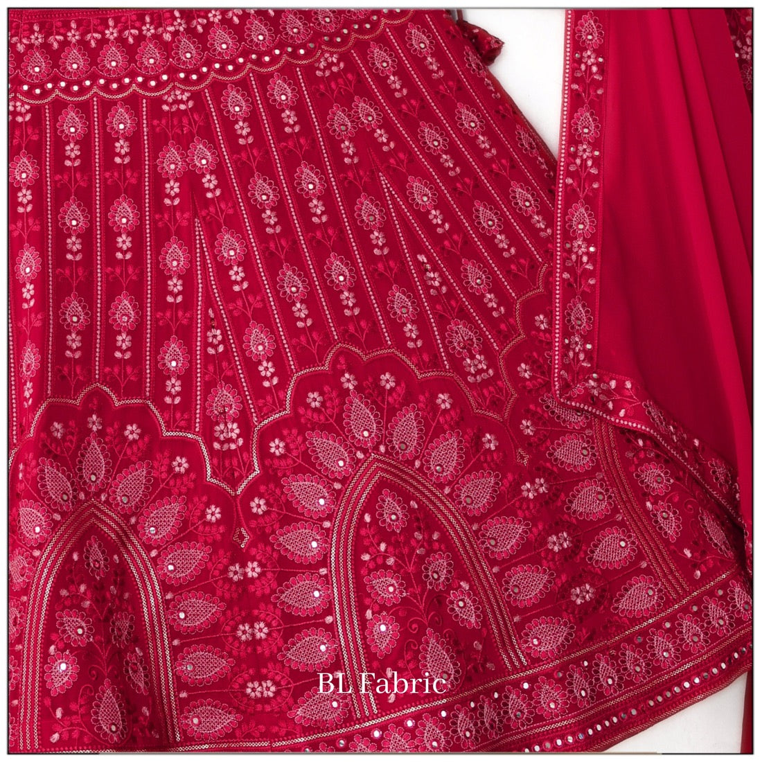 Pink color Mirror & Thread work Designer Wedding Lehenga Choli For Wedding Function BL1344
