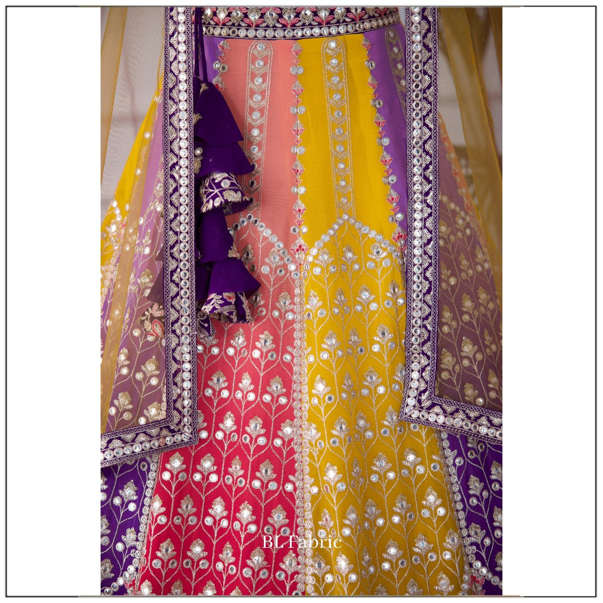 Multi color Sequence & Thread Embroidery work Designer Lehenga Choli for Any Function BL1450