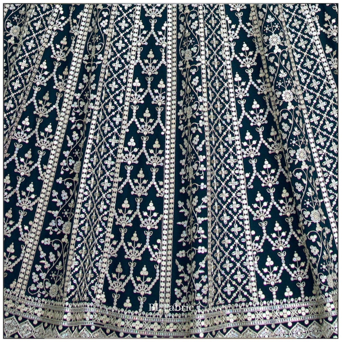 Green color Embroidery & Sequence work Designer Lehenga Choli for Wedding Function BL1457