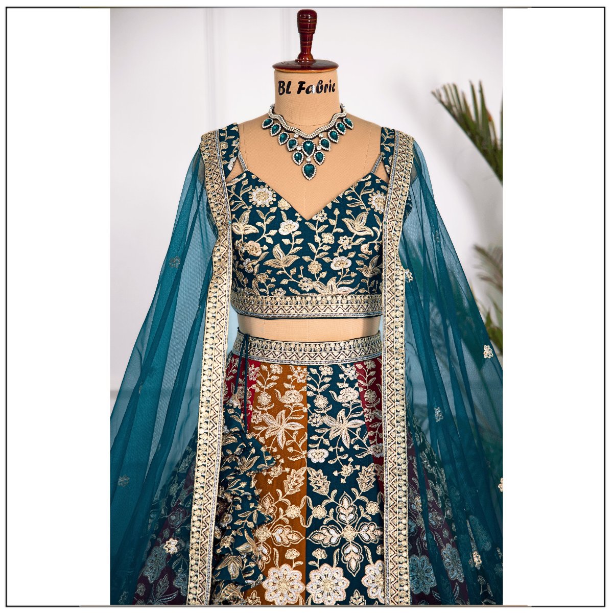Multi color Sequence & Thread Embroidery work Designer Lehenga Choli for Any Function BL1459