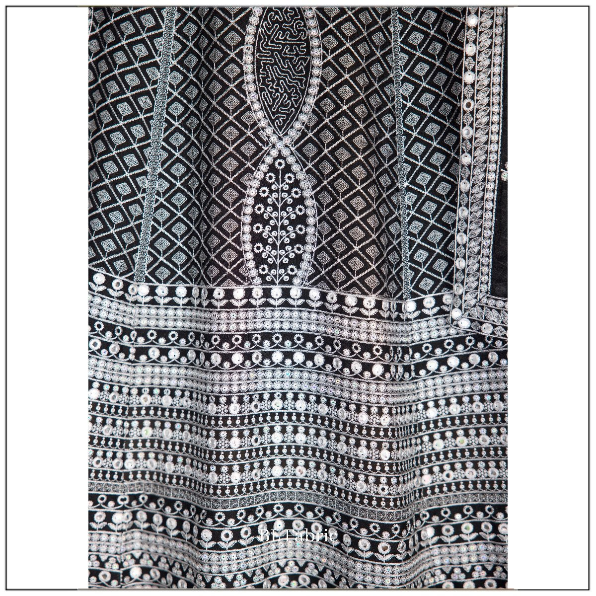 Black color Real Mirror & Embroidery & Sequence work Designer Lehenga Choli for Wedding Function BL1461