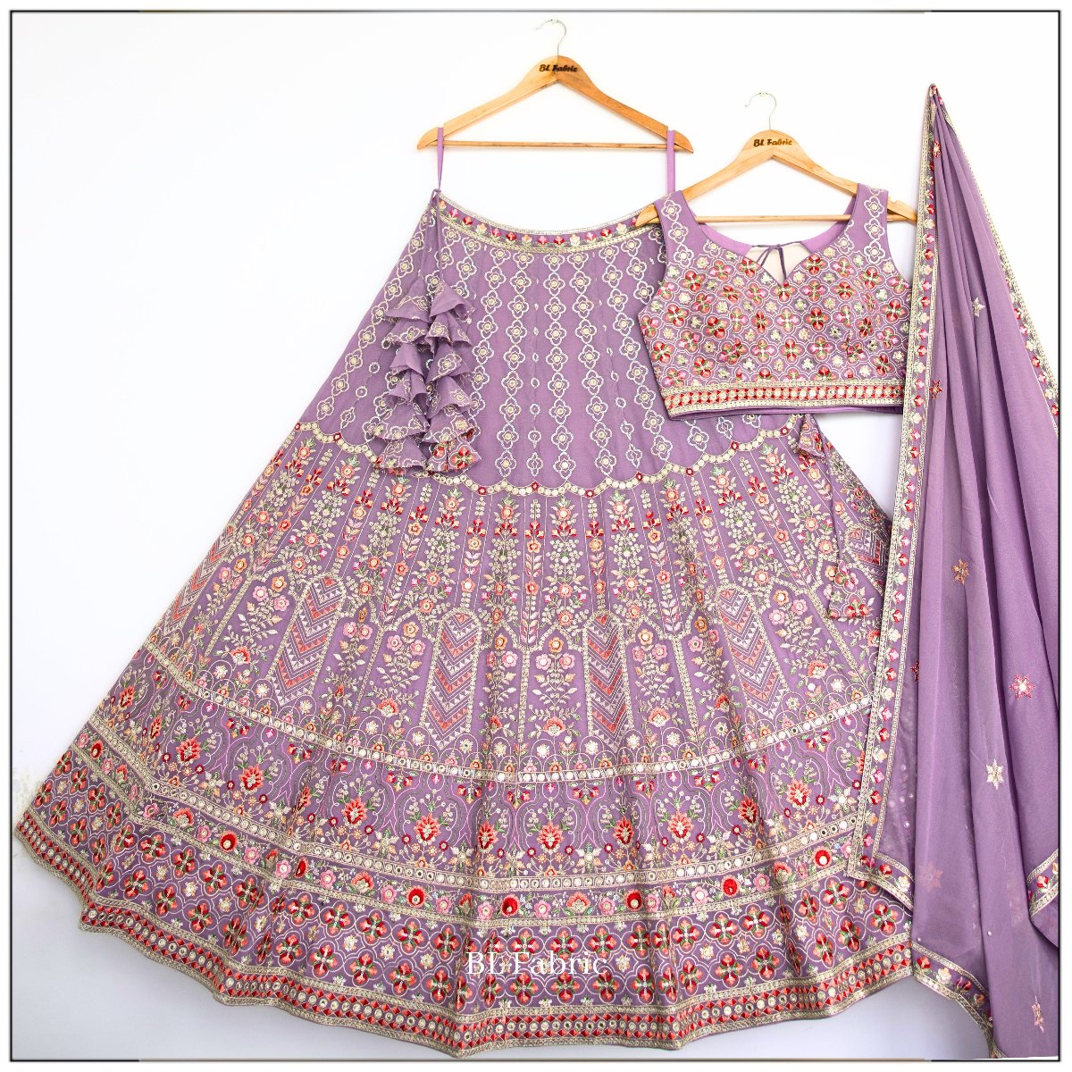 Light Purple color Sequence Embroidery work Designer Lehenga Choli for Wedding Function BL1464