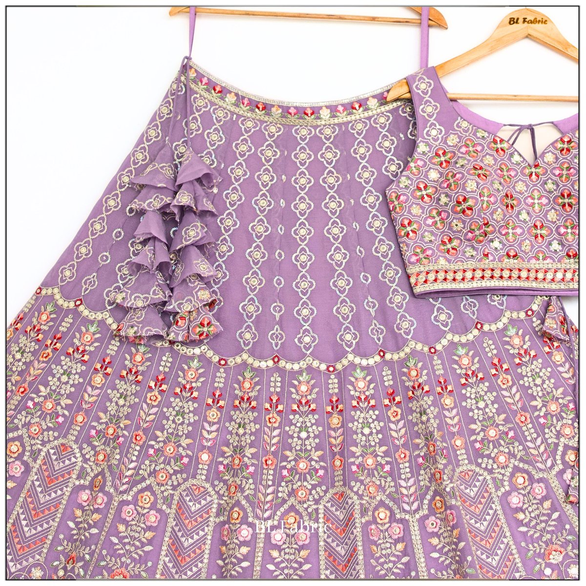 Light Purple color Sequence Embroidery work Designer Lehenga Choli for Wedding Function BL1464
