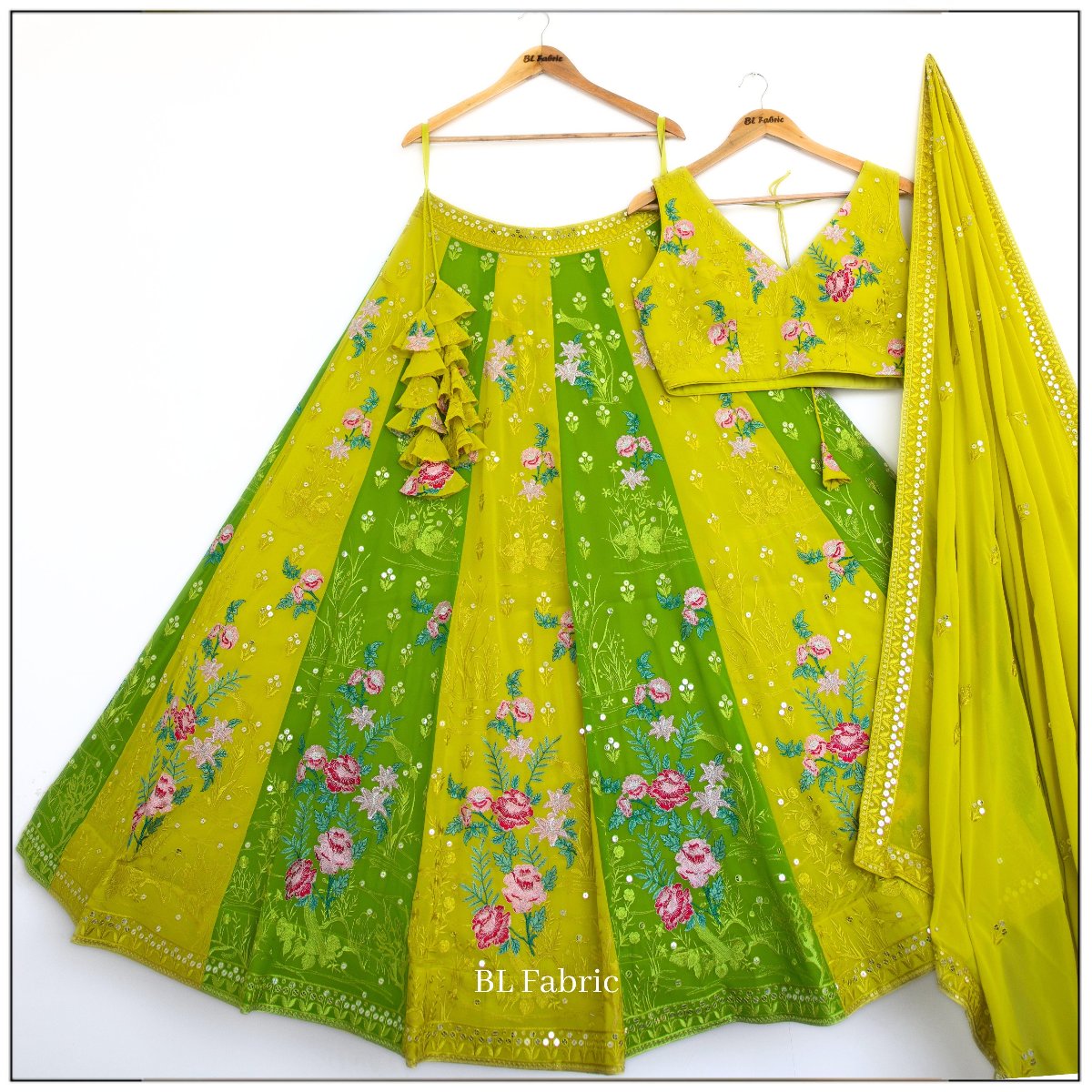 Multi color Thread Embroidery work Designer Lehenga Choli for Any Function BL1465