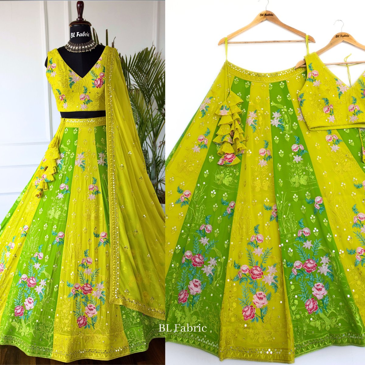 Multi color Thread Embroidery work Designer Lehenga Choli for Any Function BL1465