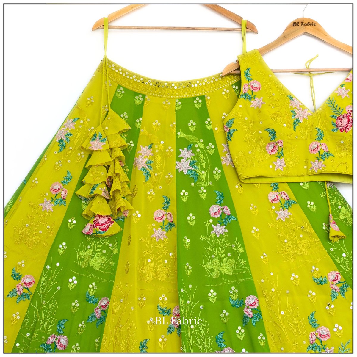 Multi color Thread Embroidery work Designer Lehenga Choli for Any Function BL1465
