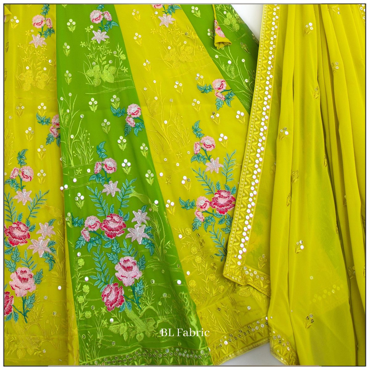 Multi color Thread Embroidery work Designer Lehenga Choli for Any Function BL1465