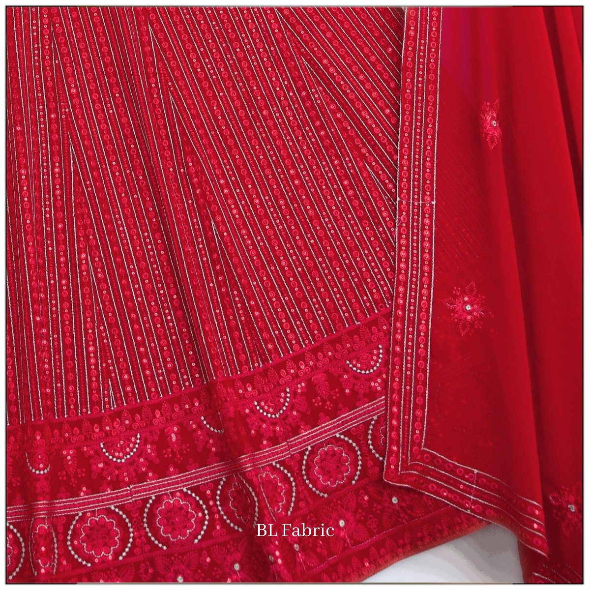 Red color Real Mirror Embroidery work Designer Lehenga Choli for Wedding Function BL1468