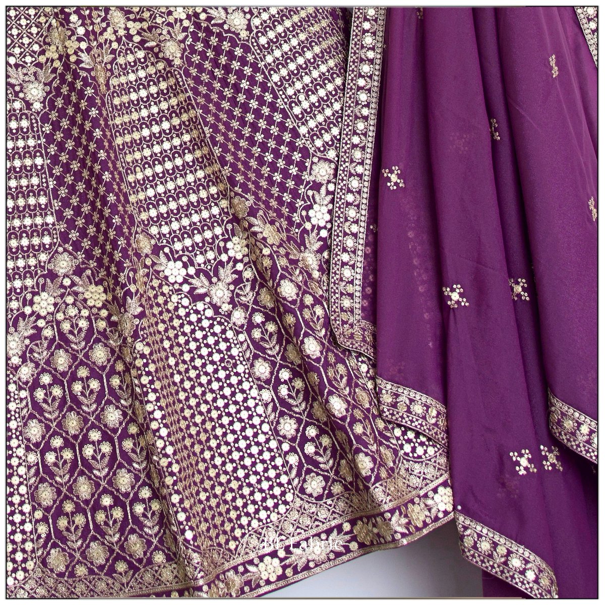 Purple color Embroidery & Sequence work Designer Lehenga Choli for Wedding Function BL1474