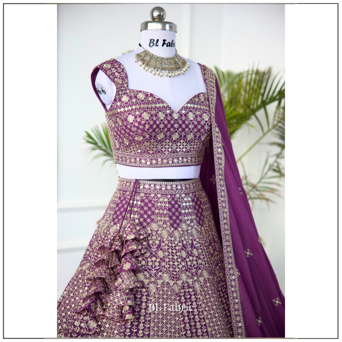 Purple color Embroidery & Sequence work Designer Lehenga Choli for Wedding Function BL1474
