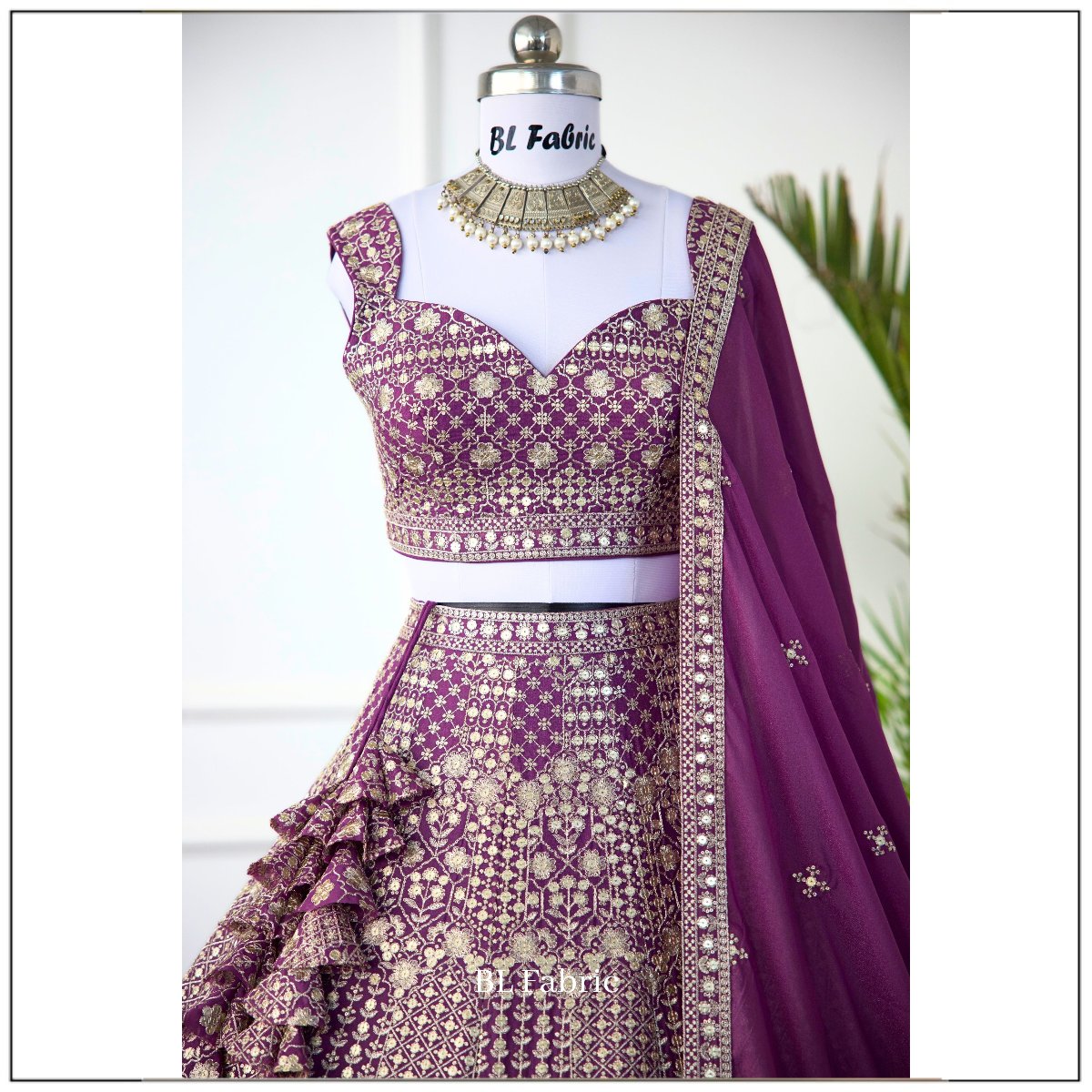 Purple color Embroidery & Sequence work Designer Lehenga Choli for Wedding Function BL1474